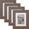 4 Pack Craig Frames American Barn Farmhouse Gray Picture Frame with Mat